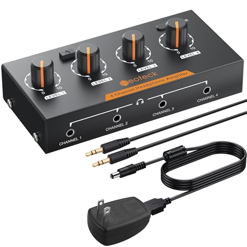 Neoteck 4 Channel Stereo Headphone Amplifier Audio Mono/Stereo Amplifier by Neoteck - Used condition - US$27.54