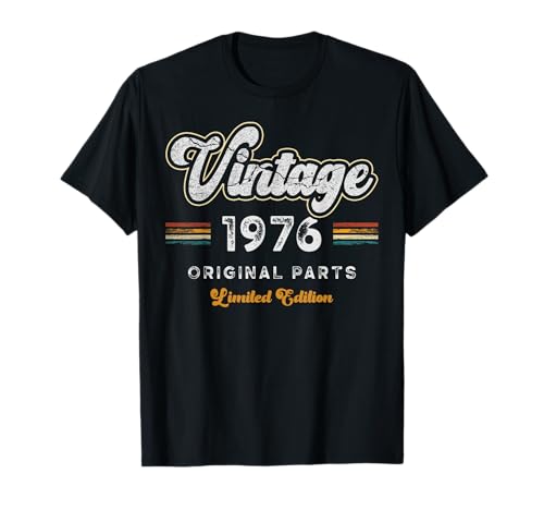 Vintage 1976 Piezas Originales 49 Cumpleaños Camiseta