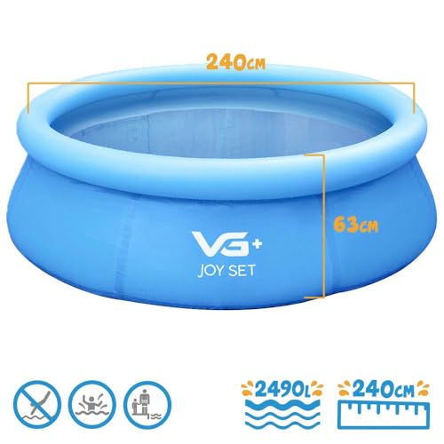 Piscina Inflável Joy Set 2490L Circular 240cm com Filtro Capa Bomba VG Plus (220, Volts)