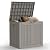Mars Villa Deck Box, 31 Gallon Resin Indoor and Outdoor Storage Box Waterproof for Patio Furniture Cushions, Pool Supplies, Gardening Tools, Weatherproof and UV Resistant (Grey)