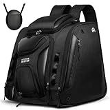 OutdoorMaster Boot Bag - Upgraded Ski Boots and Snowboard Boots Bag, Excellent for Travel with Waterproof Exterior & Bottom - for Men, Women and Youth, 55L - Black