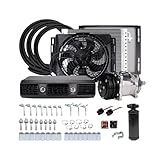 Universal Auto AC Air Condition Unit Air Vent Kit Compatible For Truck Van Tractor Jeep Street/Hot Rod Vintage Car Air Conditioning(2B-24V)