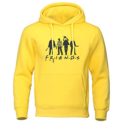 CQAZX Sudaderas con Capucha de Lana de otoño Invierno para Hombre Jersey de película de Terror Sudadera con Capucha Divertida de Halloween Streetwear para Hombre Sudadera con Capucha