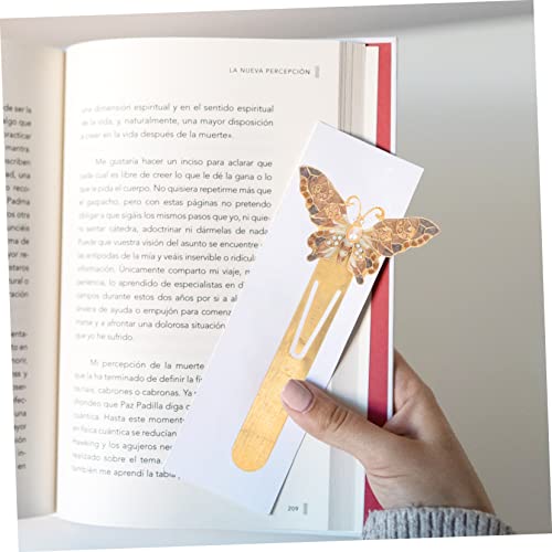Marqueur de page papillon DOITOOL, marque-pages de papeterie en alliage - 5