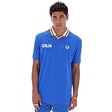 Rückseite: einfarbig Sergio Tacchini Poloshirt für Herren, robust, blaues Italien-Logo, Blau (Strong Blue), 3XL