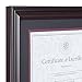 Dax 11x14 Classic Rosewood and Black Wall Frame with Black and Red Mat For 8.5x11 Document, Wall or Tabletop Display, 1 frame