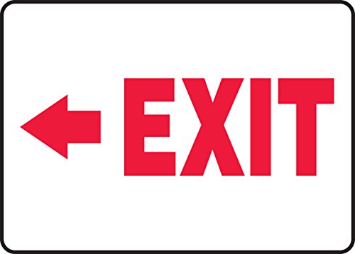 Panneau de sécurité Exit flèche gauche pour évacuation