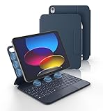 Dexnor for iPad (A16) 11th/10th Generation Case with Keyboard Ultra-Thin Magnetic Folio Keyboard Case Trackpad Pencil Holder Backlit Rechargeable for iPad A16 11