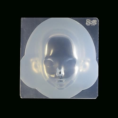 Molde de silicona 3D para fondant de cara humana, molde de arcilla de polímero de chocolate, molde de resina epoxi para cabeza de muñecas,