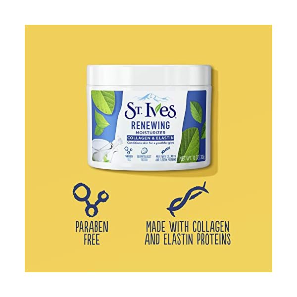 St-Ives-Collagen-and-Elastin-Facial-Moisturizer-For-Renewing-Paraben-FreeDermatologist-TestedCruelty-Free-10-Oz-4-Count St. Ives Face Moisturizer Cream, Collagen and Elastin, Renewing Facial Moisturizer for Women, Paraben Free, Dermatologist Tested Daily Moisturizing for Dry Skin Cruelty Free, 10 oz, 4 Pack