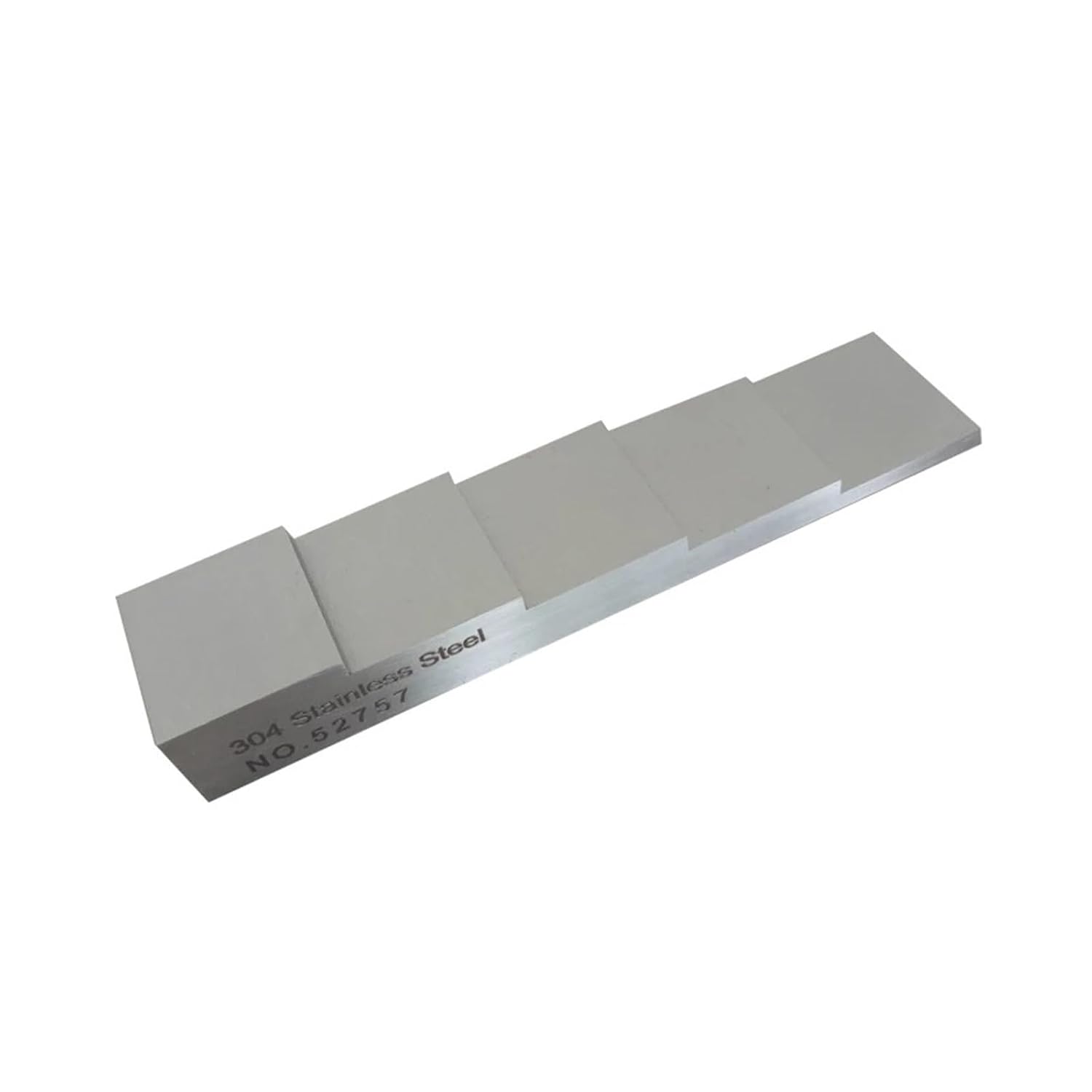 Ultrasonic Thickness Test Blocks Aluminum 1018 Carbon Steel Stainless 5 Step Block 2.5mm/5mm/7.5mm/10mm/12.5mm(0.1-0.5 inch al)