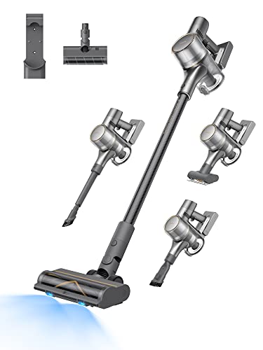 dreame R20 Kabelloser Staubsauger, 22,000PA / 190AW Starke Saugkraft, 90min Lange Laufzeit, Schmutzerkennung, LED-Bildschirm, blaues LED-Licht, kein verwickeln, optimal für Tierhaare, Teppiche