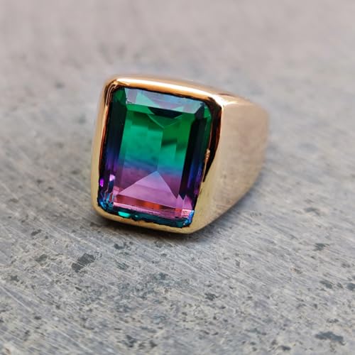 Signet Men Ring, Handmade Alexandrite Ring, 925 Solid Sterling Silver, Gemstone Ring, Heavy Ring For Him, Gift Ring2