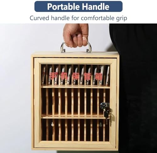 36 Slots Cell Phone Locker with Handle - Secure Storage Cabinet for Classroom, Office, Gym & Exam Use - Ideal for Swimming & Events - Durable and Convenient
