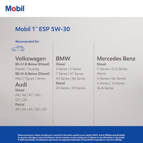 Image of Mobil 1 ESP 5W-30 Fully Synthetic Motor Oil (4L)