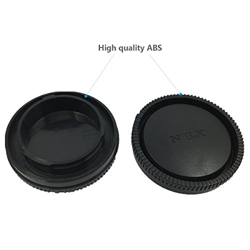 HomyWord 2 PACK Body Cap & Camera Rear Len Cover Set for Sony E-Mount NEX Mirrorless Sony Alpha A6500 A6300 a6000 a5100 a5000 a3000 - Image 3