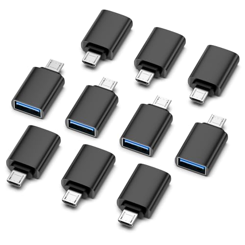 Fidioto Micro USB 2.0 OTG Adapter【10 Pack】, Micro USB to USB-A Female Adapter, The Mobile Phone is Directly Connected to the USB Flash Drive/Keyboard, Plug and Play - image 1