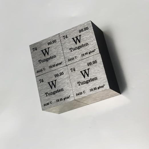 High-Density Tungsten Element Cube – 0.5inch (12.7mm), 99.95% Pure for Science Display & Technical Education