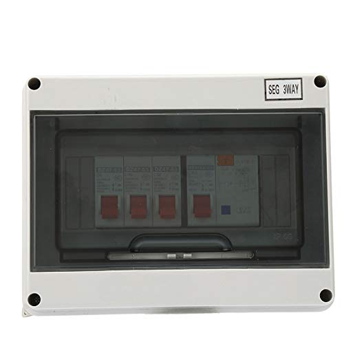 Circuit Breaker Box 3 Way Garage Caravan Consumer Unit IP65 Waterproof Distribution Box 63A 30mA RCD 3MCB 6a16a32A for Garages Caravans Workshops
