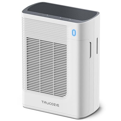 T356 New White Air Purifier for Home Large Room Bedroom Up to 1937 Ft² in 1 Hr With Double-sided Air Inlet, Air Quality and Light Sensors, HEPA Sleep