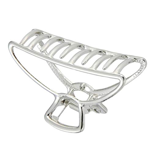 Fermaglio per capelli da donna, in metallo, a triangolo, colore: argento