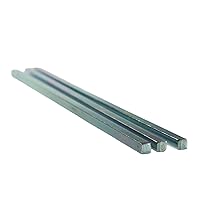 Vista 1 de Barras de acero cuadradas de 1/4" x 1/4" x 12" (barra), barras de acero estiradas en frío de gran tamaño (paquete de 3) – Precision Key Stock
