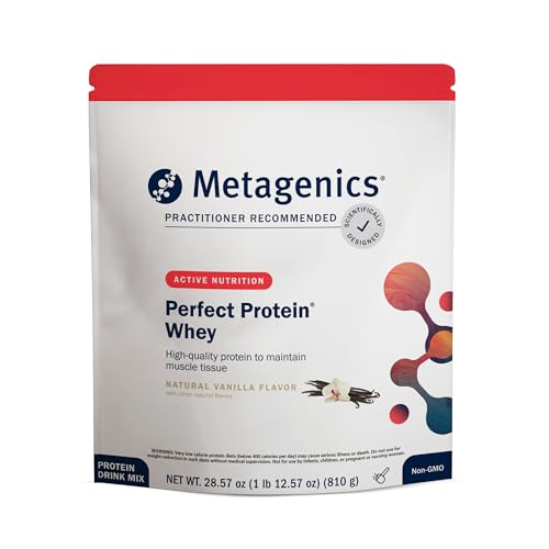 Metagenics Perfect Protein - Cross-Flow Micro-Filtered Whey Isolate & Hydrolyzed Whey - 20g Protein per Serving - Supports Muscle Recovery, Energy & Metabolism - Vanilla - 30 Servings
