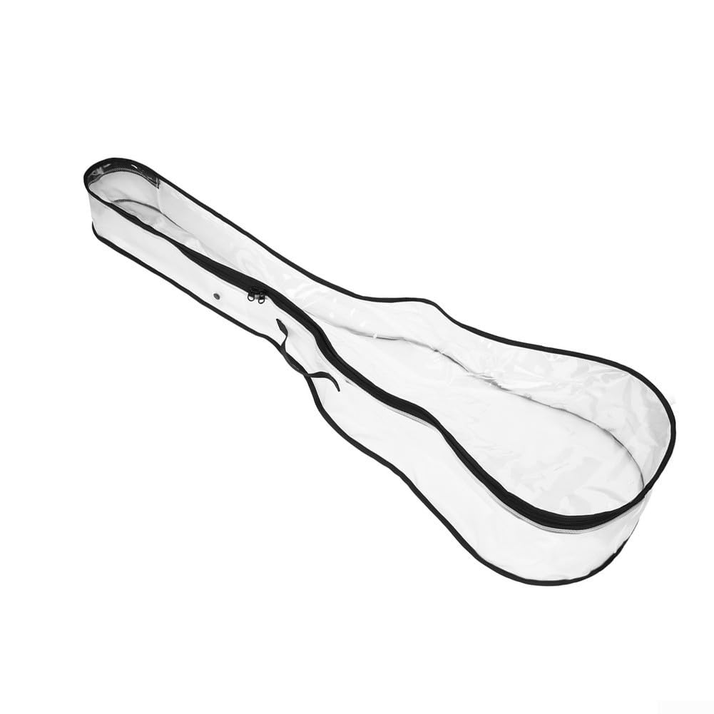 Custodia trasparente per chitarra, adatta a chitarre di dimensioni standard da 40 a 41 pollici, leggera, custodia morbida in TPU con schermatura antipolvere impermeabile