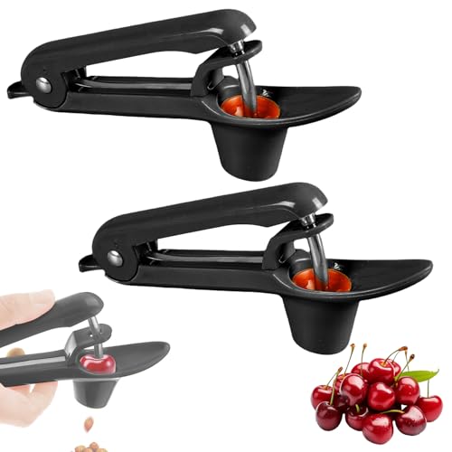 2 Stück Kirschentkerner,Kirschentkerner Entkerner,Edelstahl Kirschen Kirschentsteiner Entferner,Tragbar Kirschentkernen ...