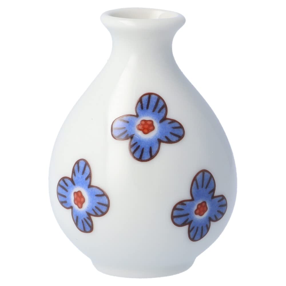 Kutani Ware Mini Vase, Blue Floral