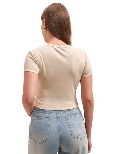 Image of Tokyo Talkies Women Pure Cotton Tops for Woman|Regular Fit Slim fit Crop Tops for Women Western|Top Tshirt for Women Stylish Western|Suitable for Casual and Workwear