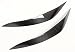 Cuztom Tuning Pair of L Style Sport Carbon Fiber Eyelid Eyebrow for BMW 2010-2016 F10 523I 528I 535I 550I M5