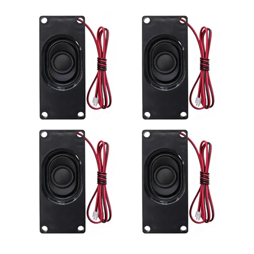 Zuahaly 4 Pièces Haut-Parleurs Miniature 8 Ohms 3W avec Interface JST-PH2.0 2 Pins – pour Projets Arduino, Raspberry Pi, Ordinateurs, TV Et Autres...