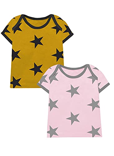 Image of A.T.U.N. (ALL THINGS UBER NICE) Unisex Kids Cotton Printed Regular T-Shirt (Pack of 2)