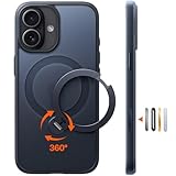 TORRAS iPhone 17 用 ケース【多機能一体・360°新定点回転スタンド】 Magsafe対応 カメラコントロールボタン 高耐久性 耐衝撃 ゼンマイ式スタンド リング 縦横両対応 マグネット搭載 急速充電対応 指紋防止「Ostand Q3 Spin」ブラック