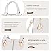 Imagen de FORRICA Bolsos de Mujer Bolso de Mano Elegante Bolso Tote con Colgante Exquisito Señora Cuero PU Bolso Bandolera para Trabajar Compras Blanco