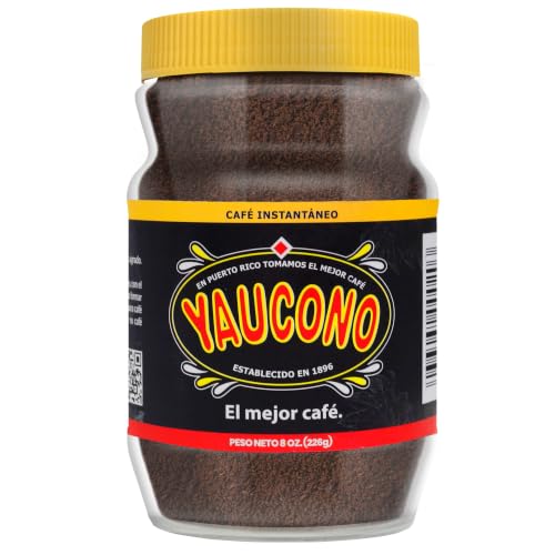 Yaucono Instant Coffee, Medium Roast, Puerto Rico, 8 Ounce Glass Jar