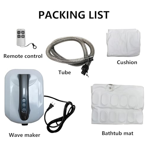 Estera de masaje para baño con almohada inflable y control remoto 6