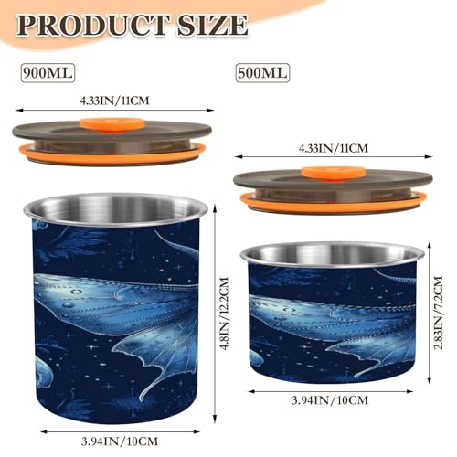Contenedor hermético acero inoxidable 500ml para café miniatura 2
