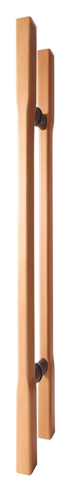 BHGFYXBS Push Pull Door Handle Wooden Push Pull Bar Handle For Barn Sliding Door, Double Sided H Shape Handle For Glass Interior& Exterior Door,80Cm(2.6Ft),80cm(2.6ft)