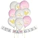 Baby Shower Decorations for BABY GIRL.ITS A GIRL Pink and Gold Banner and 9 Piece Balloons Set with Gold Ribbon- Party Supplies- Baby Girl Shower