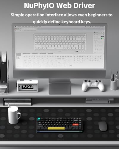Image of NuPhy Halo V2 IO Wireless Mechanical Keyboard with PBT Keycaps,Hot Swappable Custom Gaming Keyboard,Aluminum Alloy Frame,RGB Backlit,Gasket Structure,BT5.0 /USB-C /2.4GHz Low Latency Office Keyboards