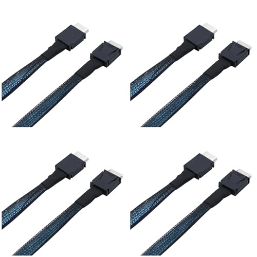 Hlsicna(�w���V���L) 4X PCIE Oculink SFF 8611 4I ���� MINI SAS SFF-8611 4I �T�[�o�[ �X�[�p�[ �X�s�[�h �P�[�u�� �f�[�^�����P�[�u�� �f�[�^�]�����C�� 1 ���[�g��