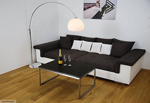 Couchtisch Stein grau Madrid Naturstein Juparana India, 80 x 80 cm, Höhe 35 cm, Design Wohnzimmertisch Edelstahl Granit Marmor, Couch Tisch – Bild 6