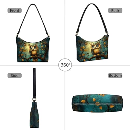 Image of Handbag for Women Leather Underam Shoulder Bag with Zipper Fashion Work Purse Waterproof Travel Wallet