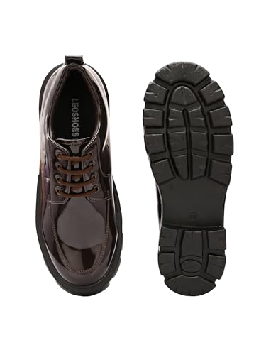 Image of Leo Stylish Patent Chunky Casual Shoes for Casual & Formal Purpose
