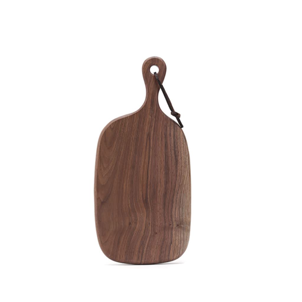 Tabla de Cortar Juego de Tabla de Cortar Pan de Madera, Acabado Nogal, Dos tamaños, Mango cómodo