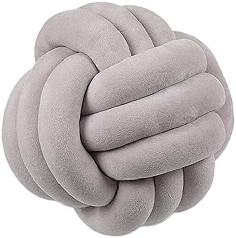 RENXR Knotenkissen, rundes Ballkissen, 27,9 cm, Lammwolle