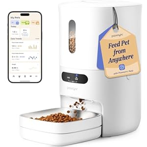 Automatic Cat Feeder Smart Scale Tracks Pets Food Intake App Remote Feeding 36L Timed Food Dispenser for Cats and Dogs Up to 10 Meals Per Day Stainless Steel Bowl Dual Power Supply