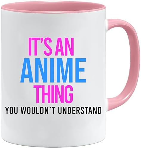 Taza con texto "It's an animeThing" | Divertida taza de café idea...